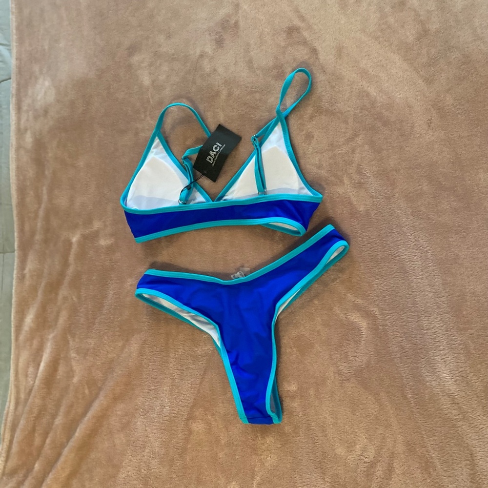 Daci Bikini Aqua top and Brazilian bottom size M - Picture 2 of 3